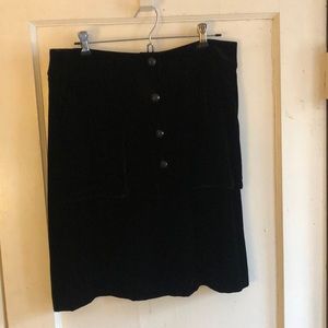 Jigsaw velvet skirt with pockets black 10 London